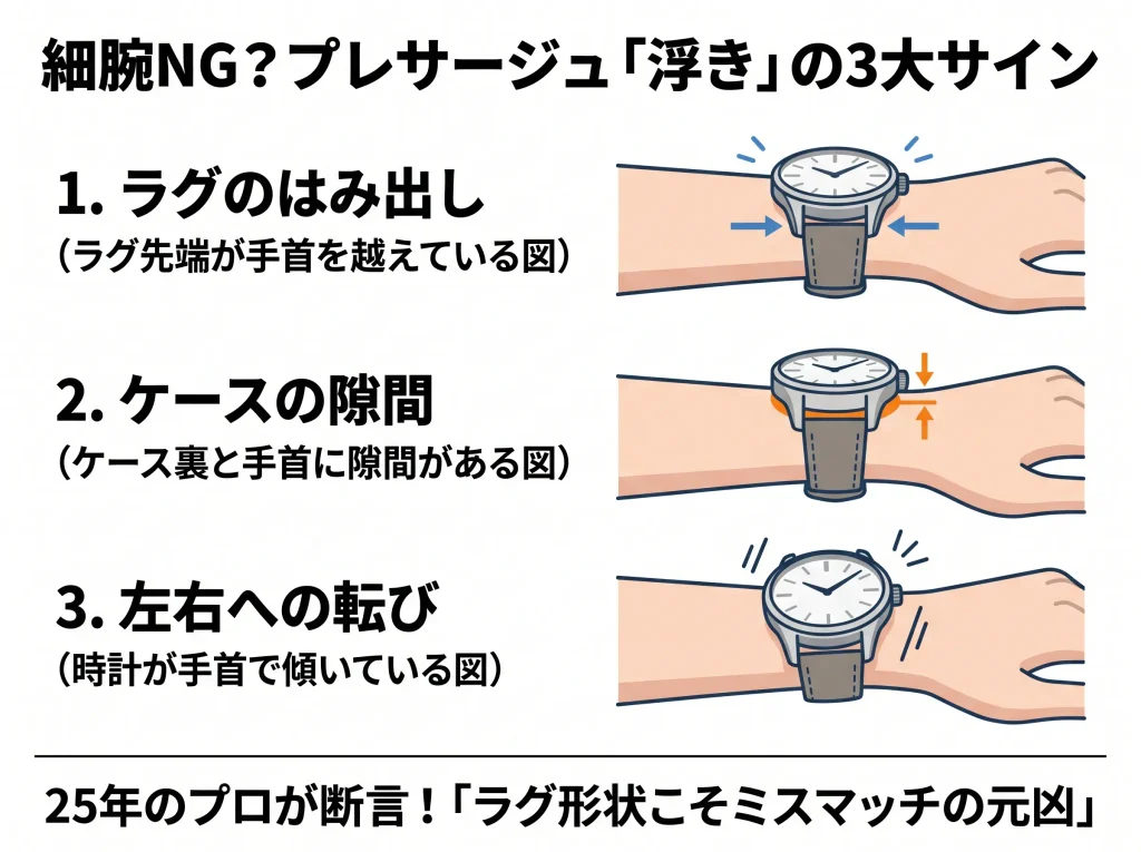 プレサージュが細腕に合わない3つの兆候を描写